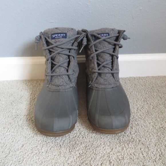 Sperry Womens Syren Gulf Wool Duck Boots Size 8 Gray Quilt Design Waterproof - Picture 4 of 9